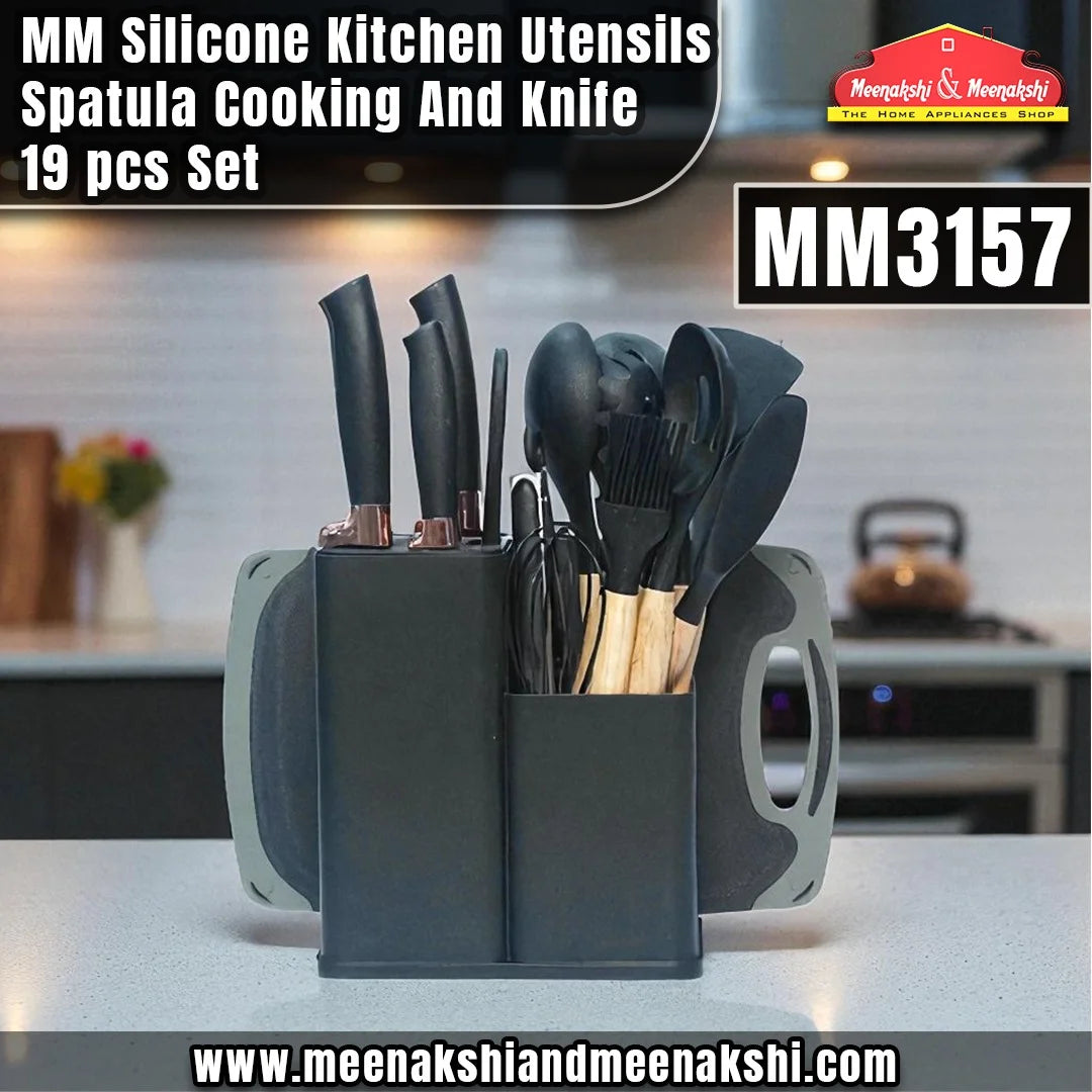 19 Advanced Silicone Kitchenware Sets Equipped with Wooden Handles