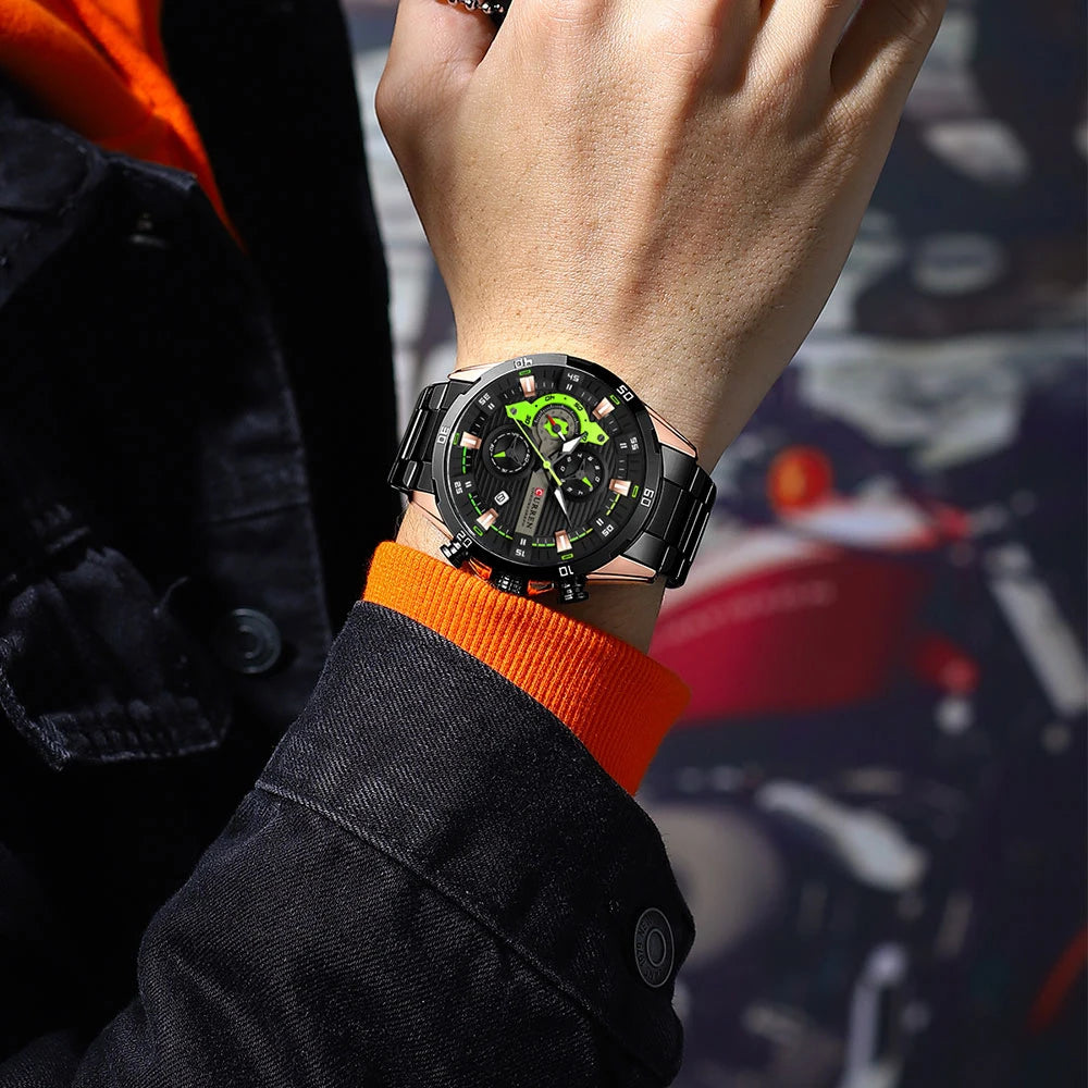 CURREN Stainless Steel Watches for Mens Creative Fashion