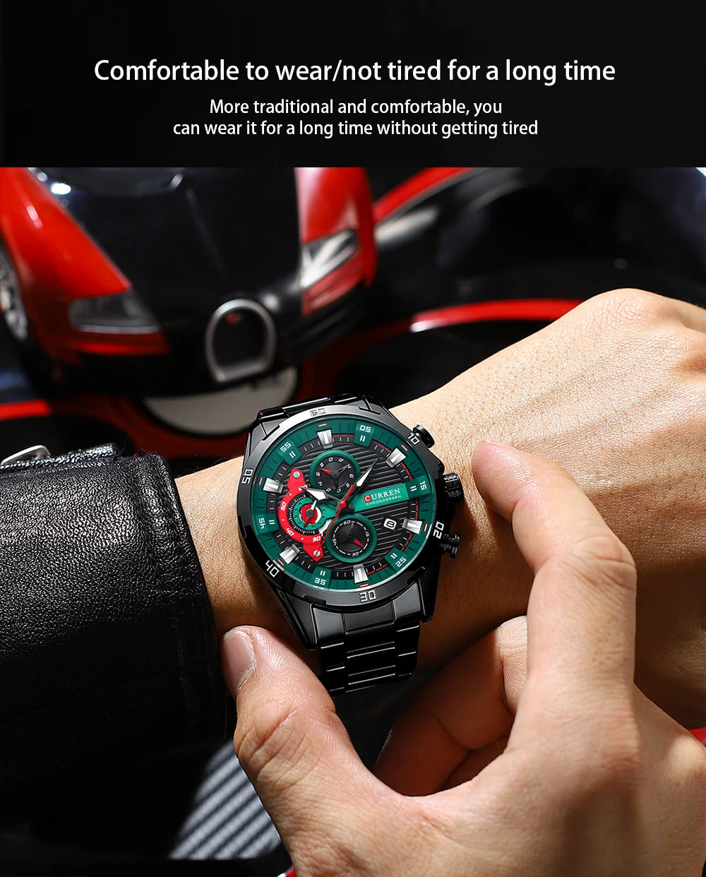 CURREN Stainless Steel Watches for Mens Creative Fashion