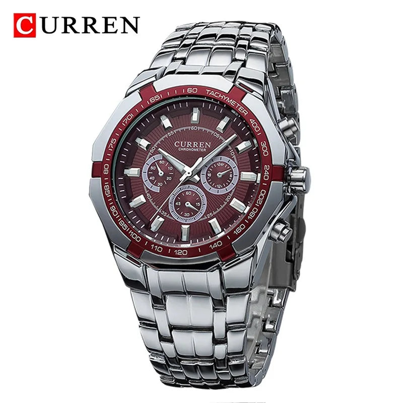 CURREN Men Luxury Brand Military Sport Mens Watches Full Steel