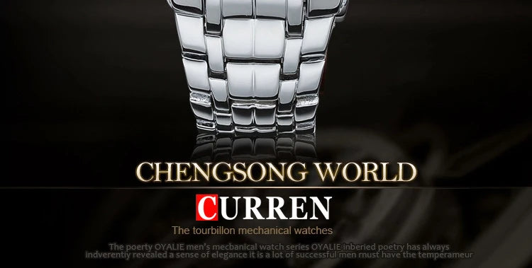 CURREN Men Luxury Brand Military Sport Mens Watches Full Steel