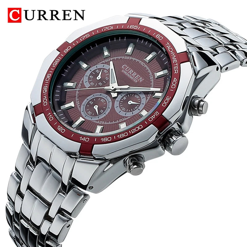 CURREN Men Luxury Brand Military Sport Mens Watches Full Steel