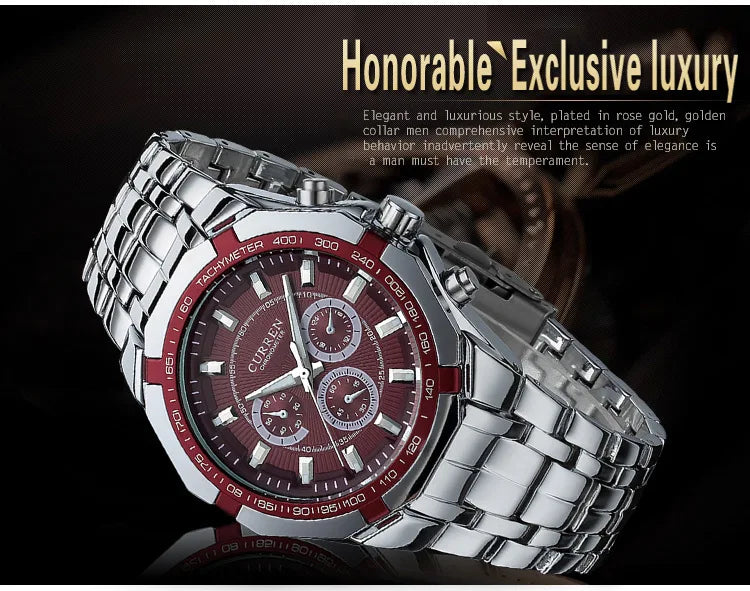 CURREN Men Luxury Brand Military Sport Mens Watches Full Steel