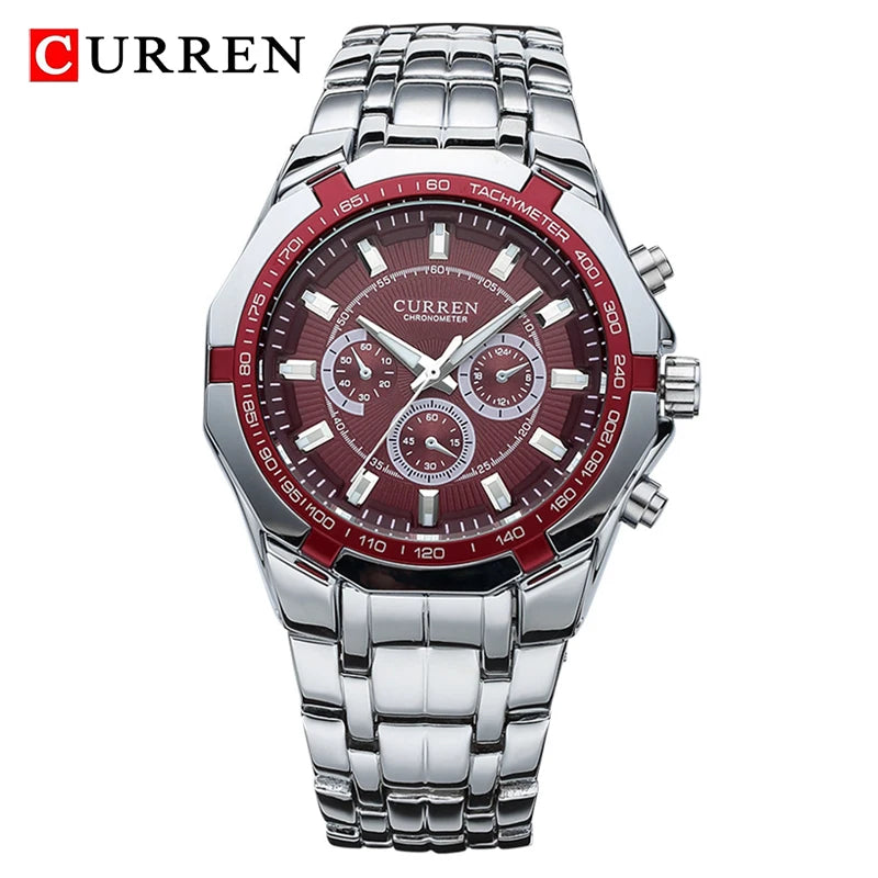 CURREN Men Luxury Brand Military Sport Mens Watches Full Steel