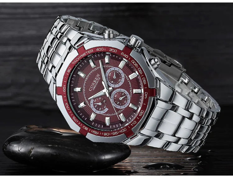 CURREN Men Luxury Brand Military Sport Mens Watches Full Steel