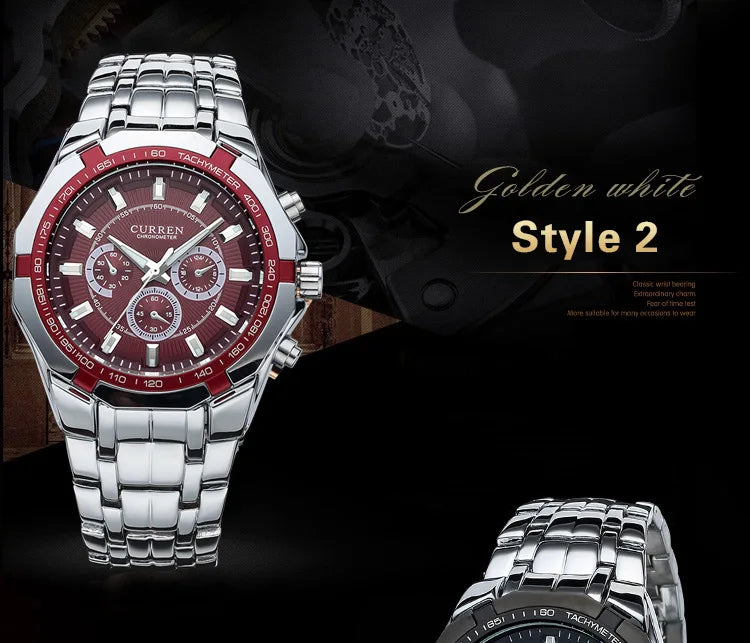 CURREN Men Luxury Brand Military Sport Mens Watches Full Steel