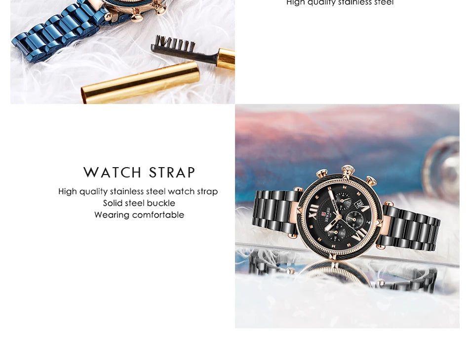 REWARD Luxury Fashion Women Watches Waterproof Casual Quartz Ladys Watch