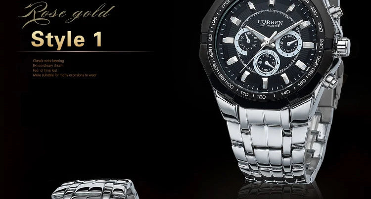 CURREN Men Luxury Brand Military Sport Mens Watches Full Steel