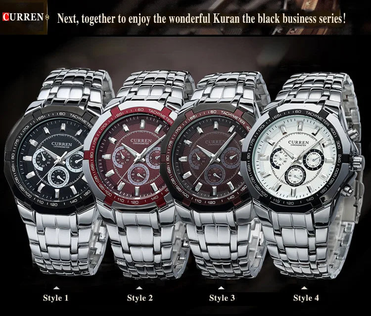 CURREN Men Luxury Brand Military Sport Mens Watches Full Steel