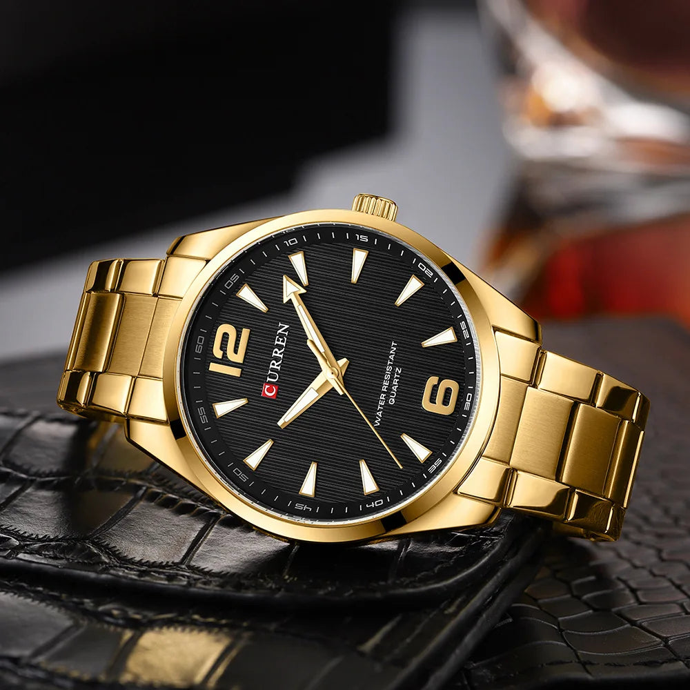 CURREN 8434 Fashion Brand Men's Watches with Luminous Hands Classy