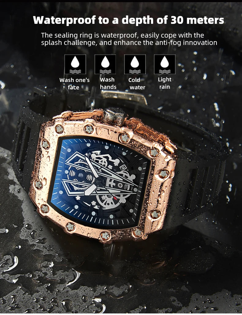 Foreign Trade Watch Large Dial For Men Quartz Waterproof Sport Square
