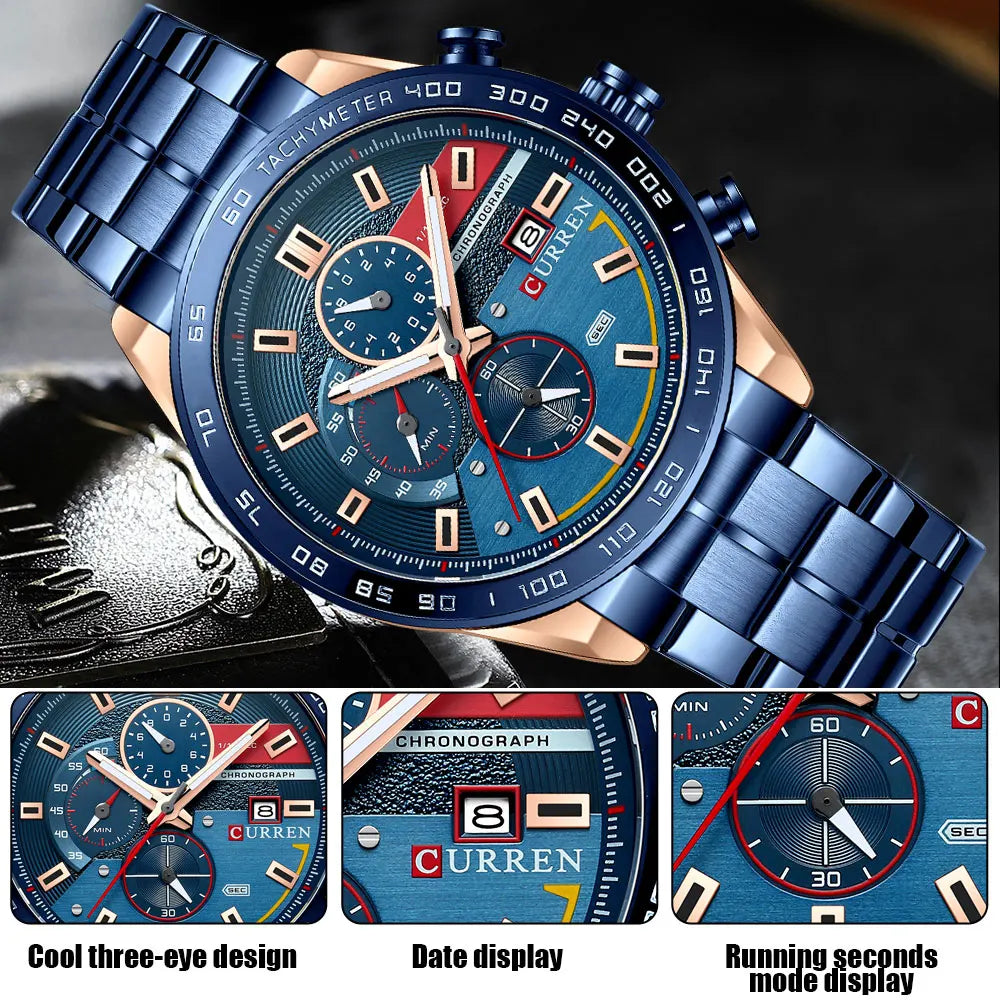 CURREN Luxury Brand Men Watch Fashion Men‘s Quartz Watches