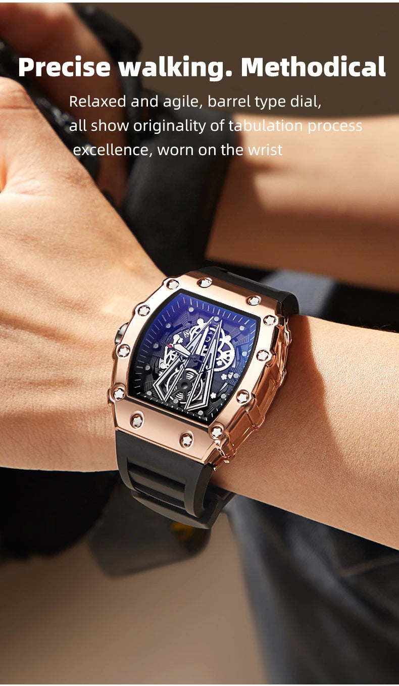 Foreign Trade Watch Large Dial For Men Quartz Waterproof Sport Square