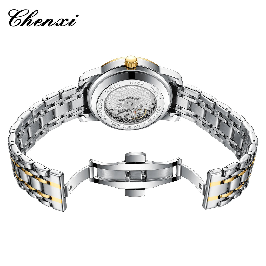 Top Brand Watches For Men High Quality See Through Skeleton Quartz Watch