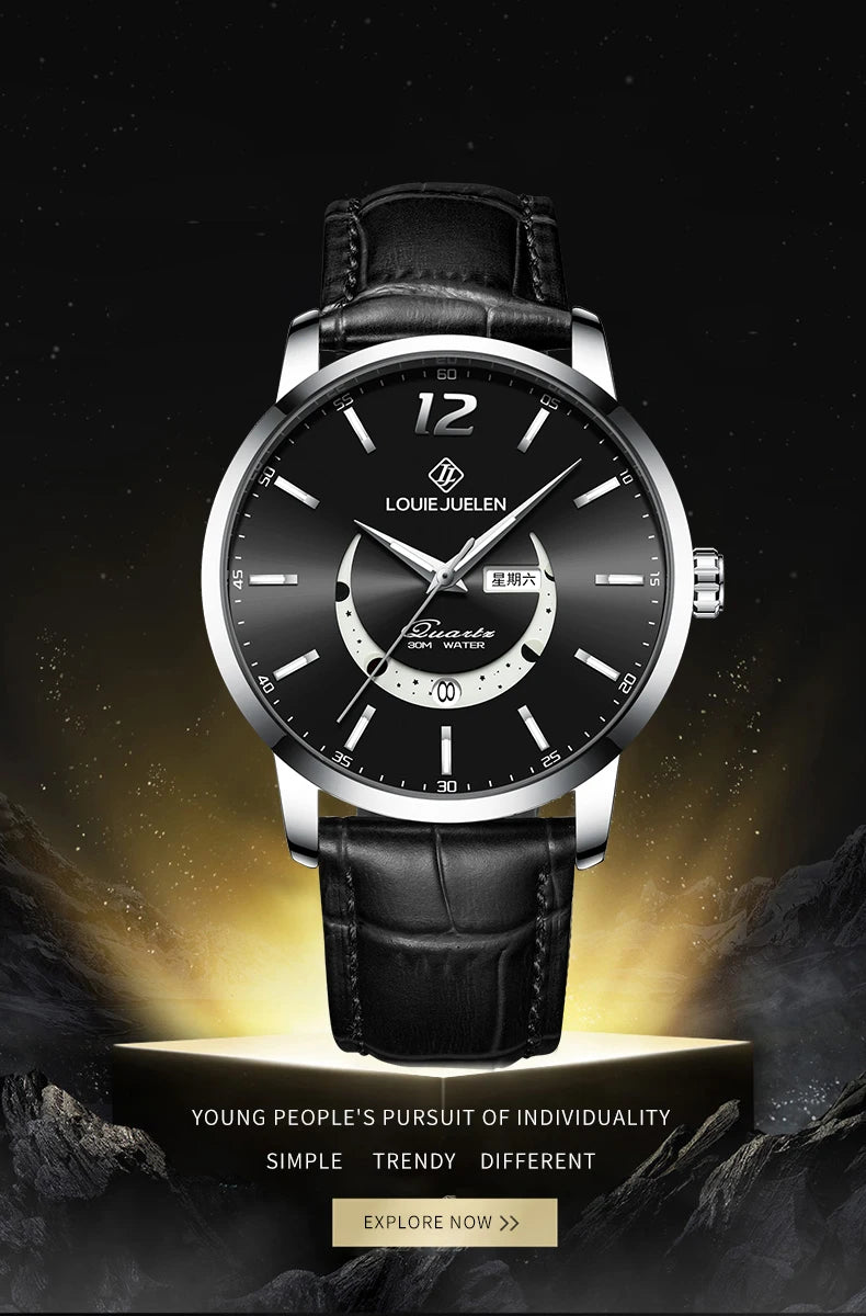 Men's Watches Top Brand Luxury Men Wrist Watch Leather Quartz Watch