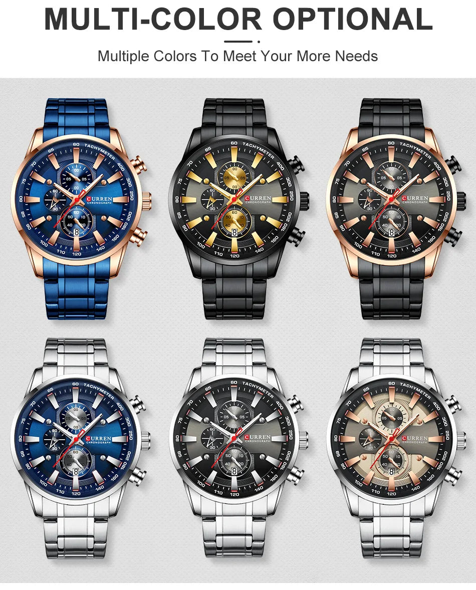New Watches for Men Top Luxury Brand CURREN Quartz Men’s Watch