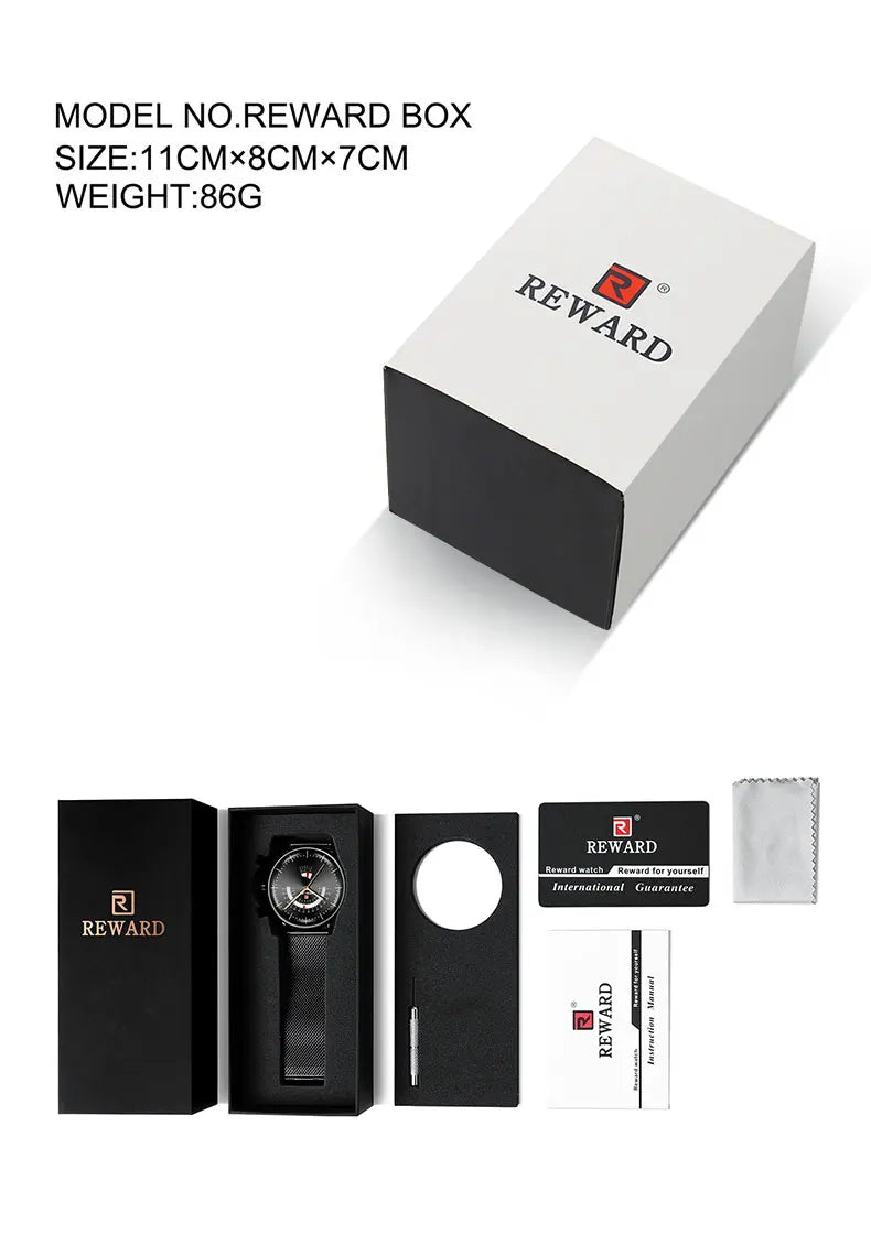 REWARD Rectangle Men's Watches Quartz Wristwatches Luxury Business