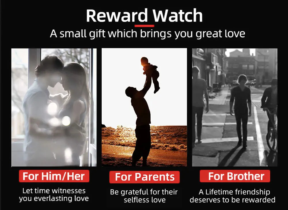 REWARD VIP New Fashion Watch for Men Leather Strap Waterproof