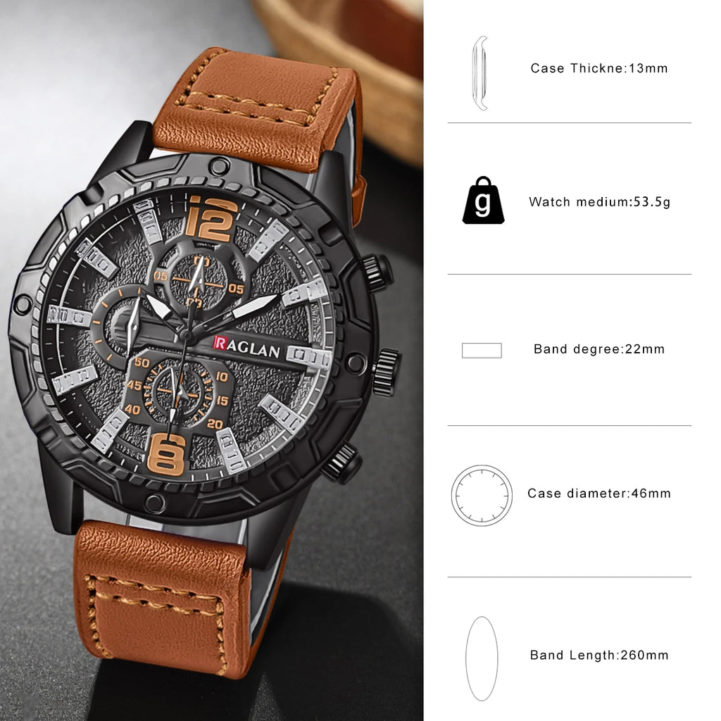 Top Brand Watch For Men Fashion Watches Leather Strap