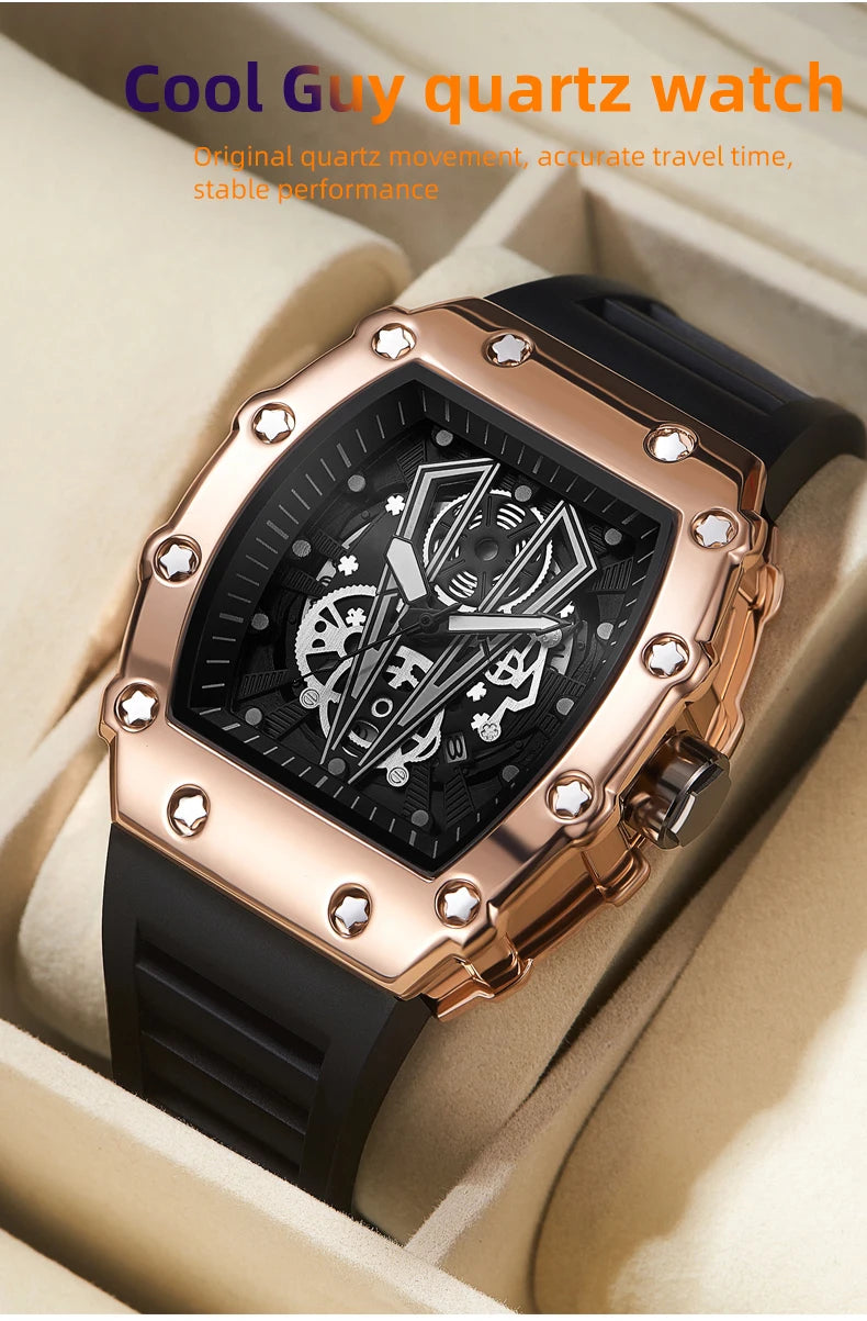 Foreign Trade Watch Large Dial For Men Quartz Waterproof Sport Square