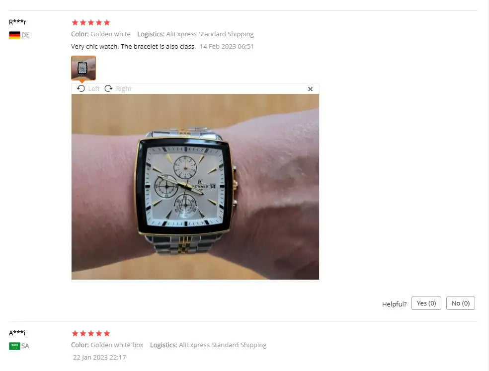 REWARD Rectangle Men's Watches Quartz Wristwatches Luxury Business