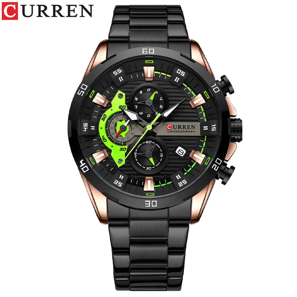 CURREN Stainless Steel Watches for Mens Creative Fashion