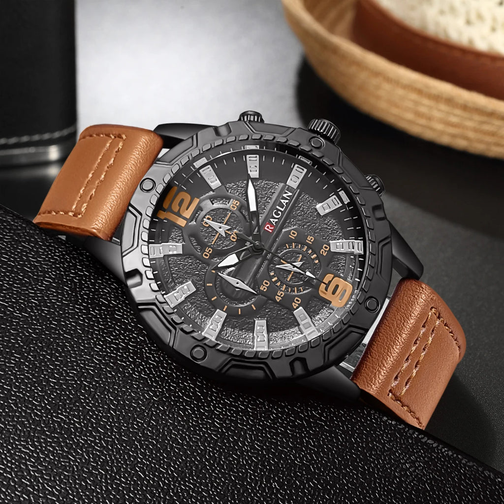 Top Brand Watch For Men Fashion Watches Leather Strap