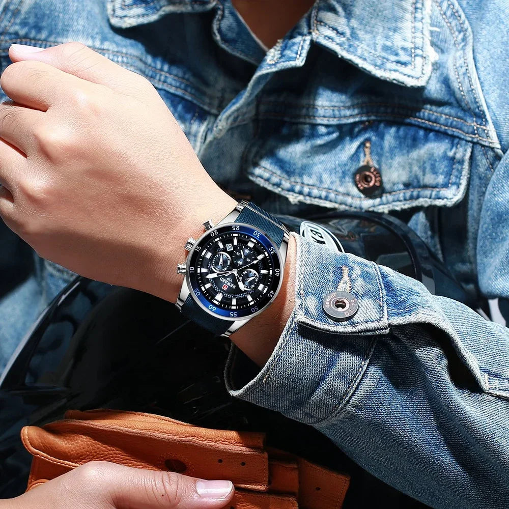 REWARD 81001 Men Watch Luxury Quartz All Steel Men Watch