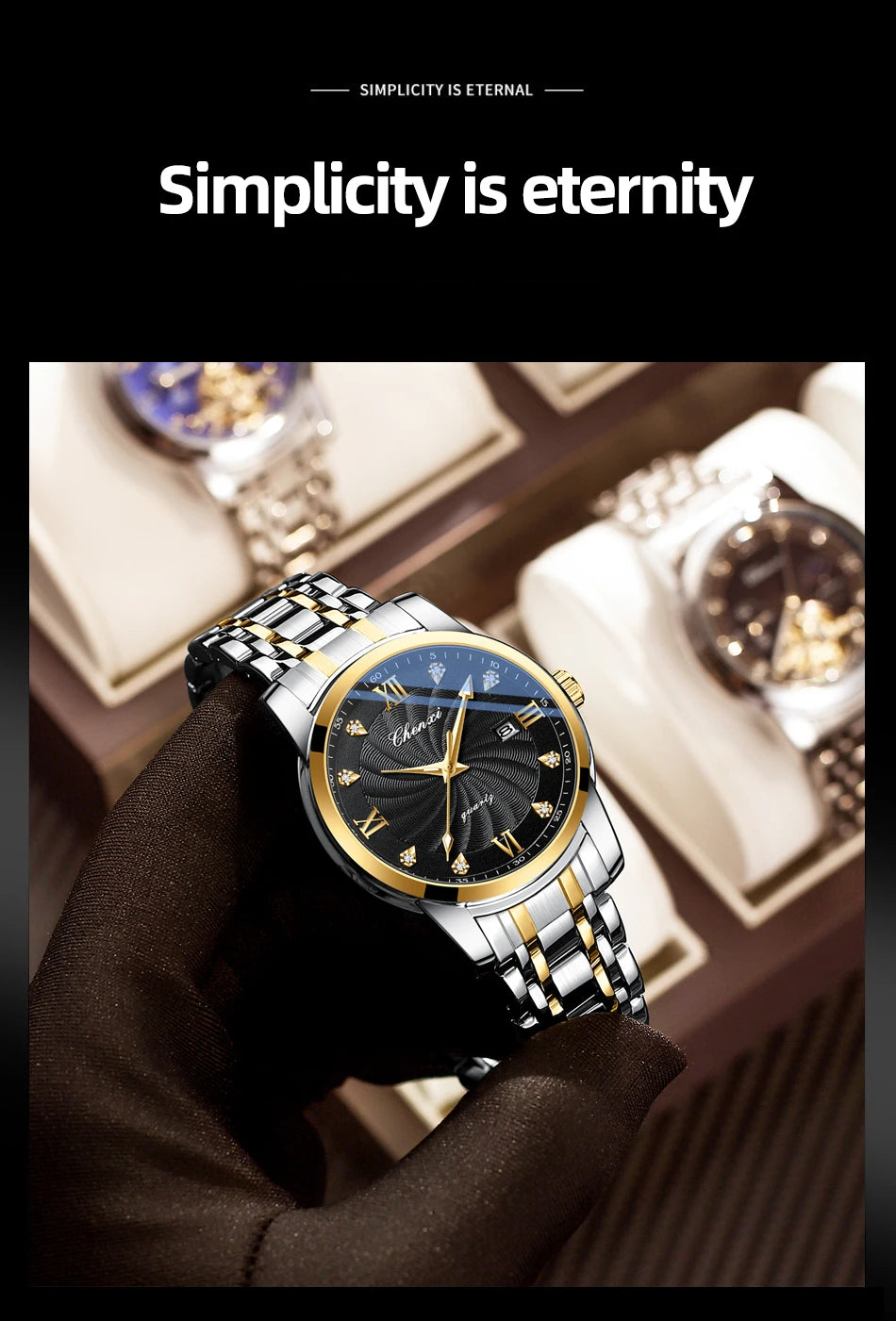 Top Brand Watches For Men High Quality See Through Skeleton Quartz Watch