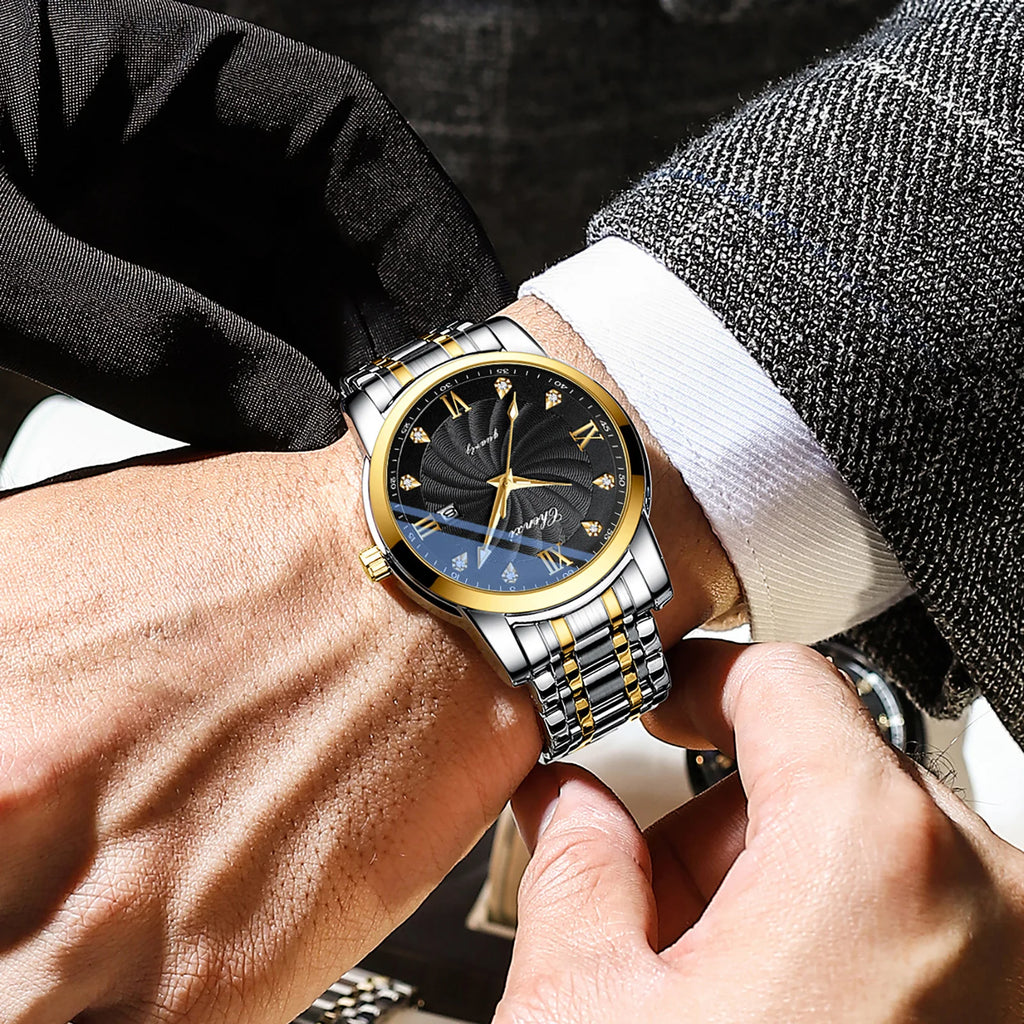 Top Brand Watches For Men High Quality See Through Skeleton Quartz Watch