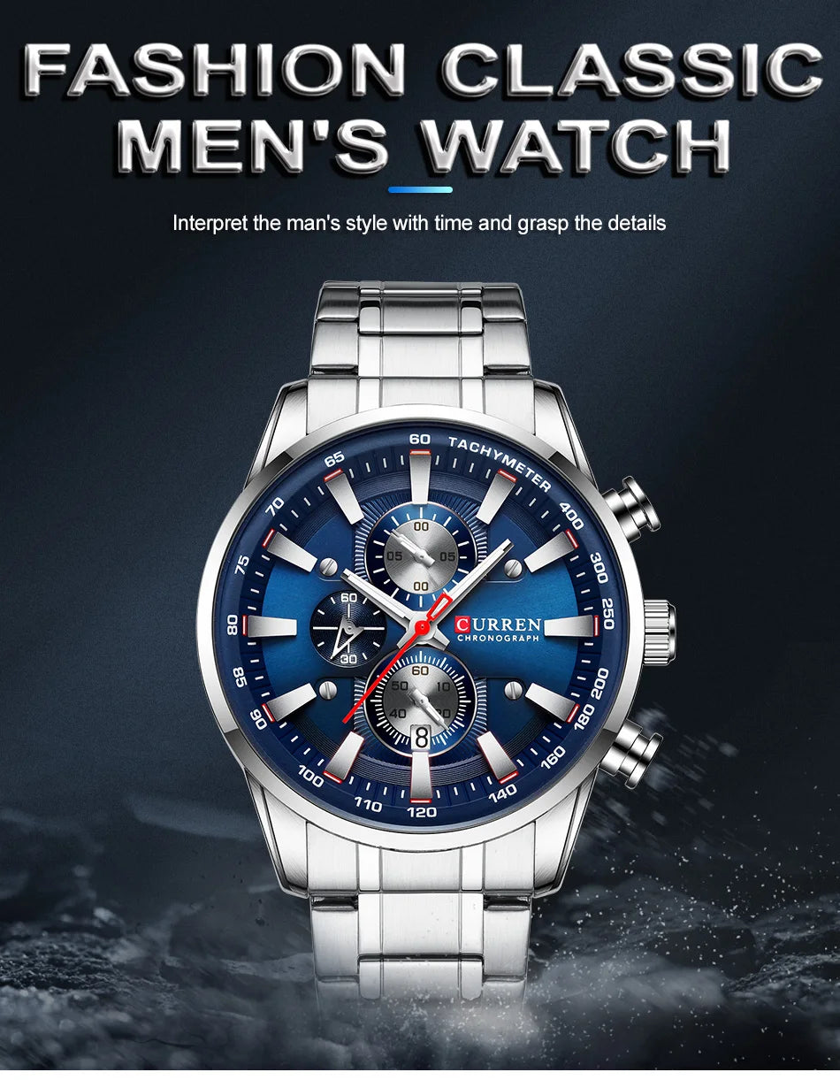 New Watches for Men Top Luxury Brand CURREN Quartz Men’s Watch