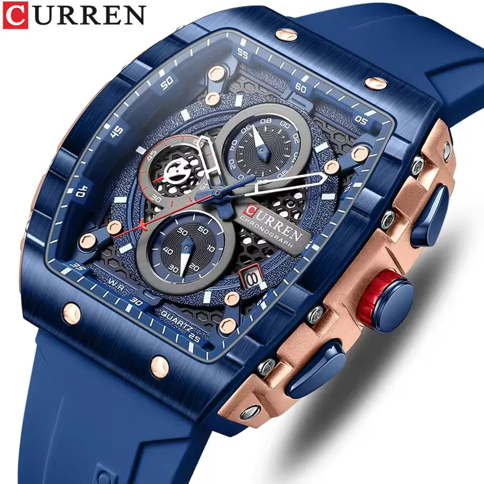 CURREN 8442 Top Brand Men's Watches Luxury Square Quartz