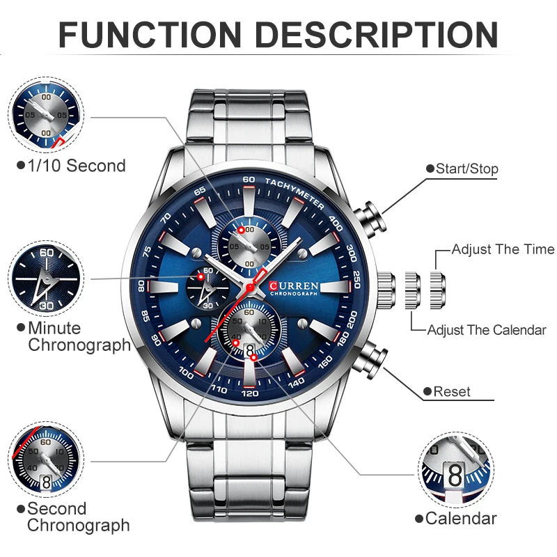 New Watches for Men Top Luxury Brand CURREN Quartz Men’s Watch