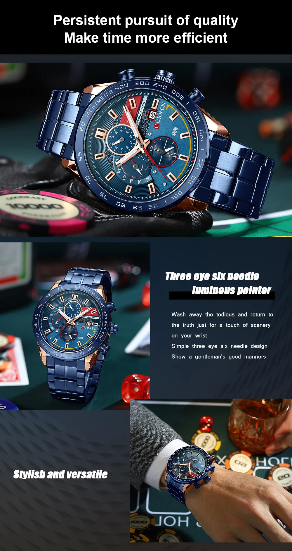 CURREN Luxury Brand Men Watch Fashion Men‘s Quartz Watches