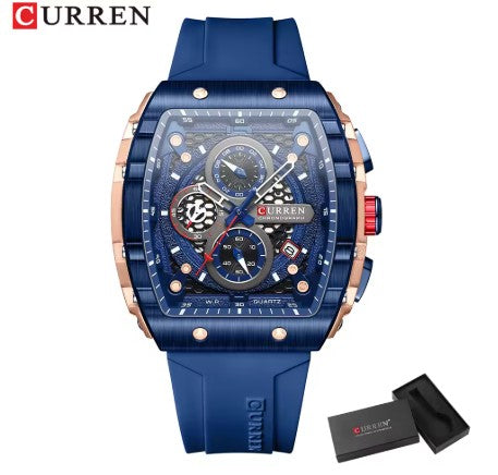 CURREN 8442 Top Brand Men's Watches Luxury Square Quartz