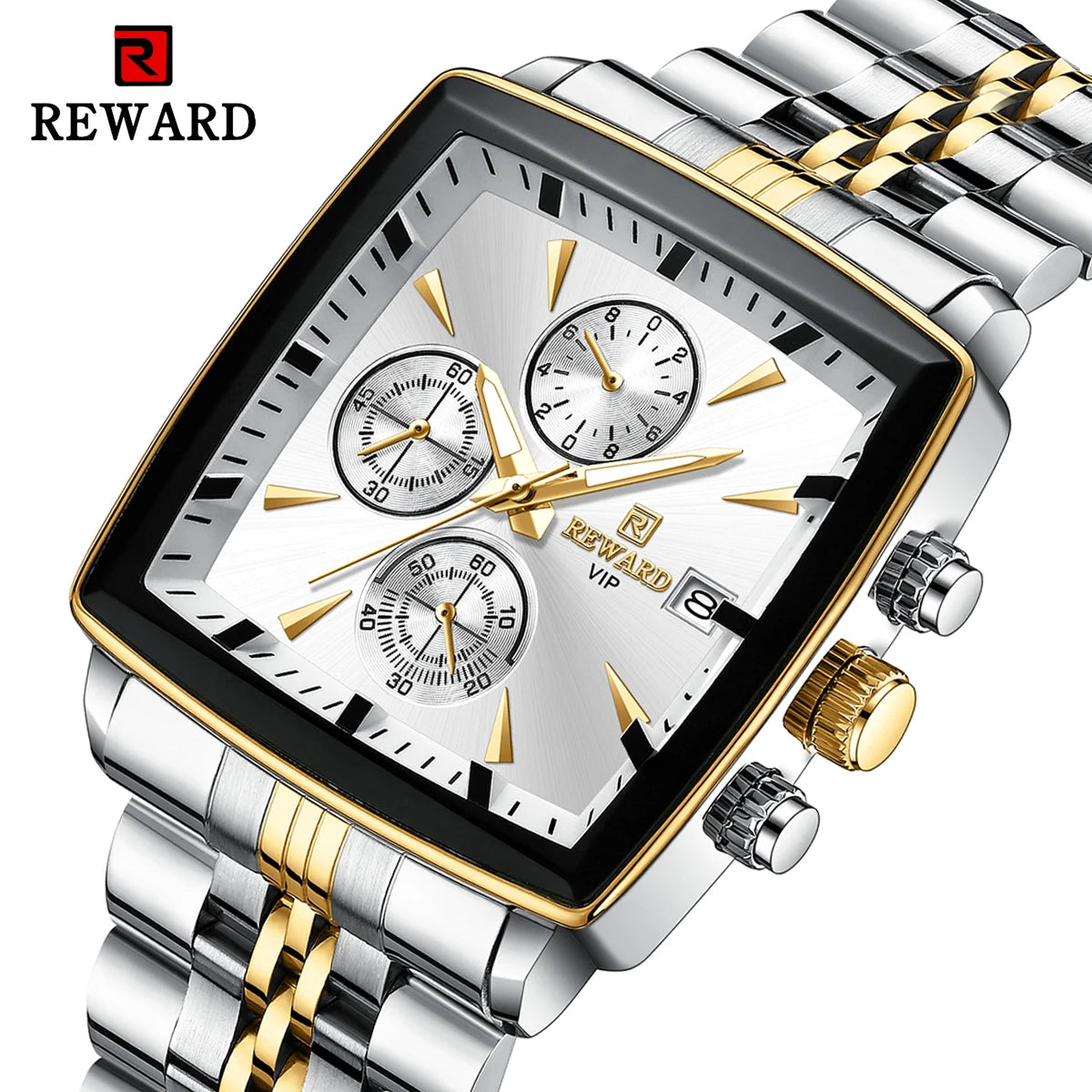 REWARD Rectangle Men's Watches Quartz Wristwatches Luxury Business