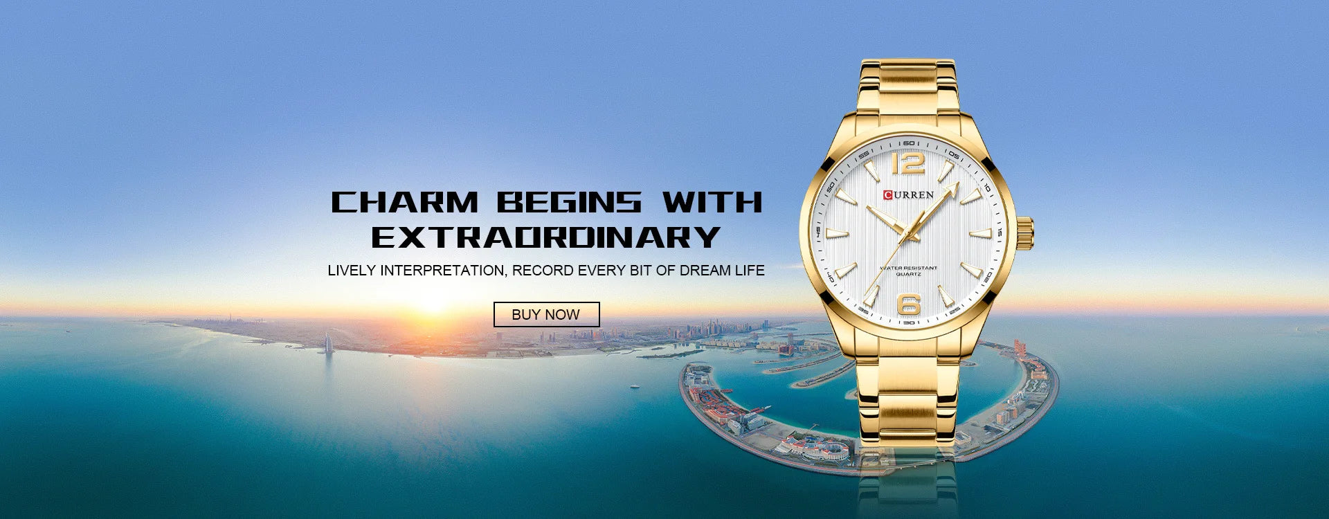 CURREN 8434 Fashion Brand Men's Watches with Luminous Hands Classy