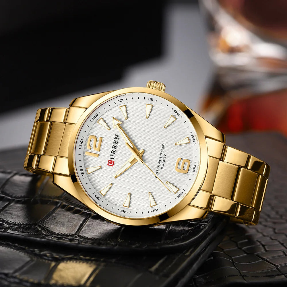 CURREN 8434 Fashion Brand Men's Watches with Luminous Hands Classy