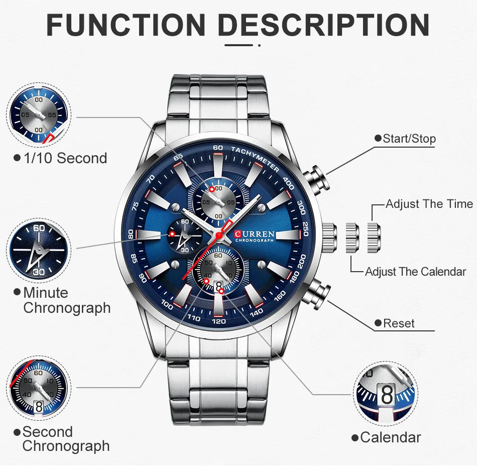 New Watches for Men Top Luxury Brand CURREN Quartz Men’s Watch