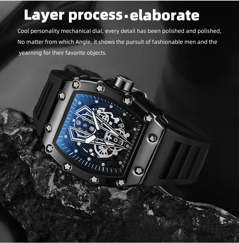 Foreign Trade Watch Large Dial For Men Quartz Waterproof Sport Square