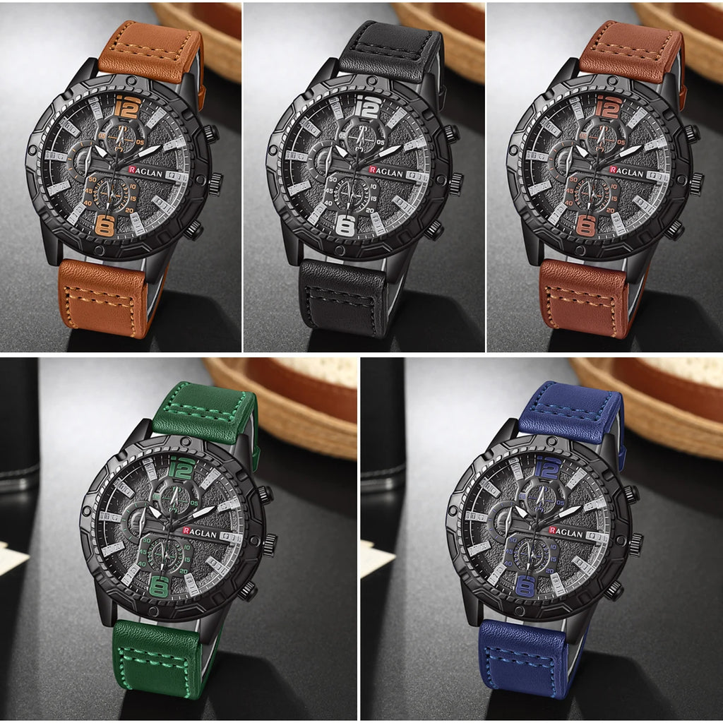 Top Brand Watch For Men Fashion Watches Leather Strap