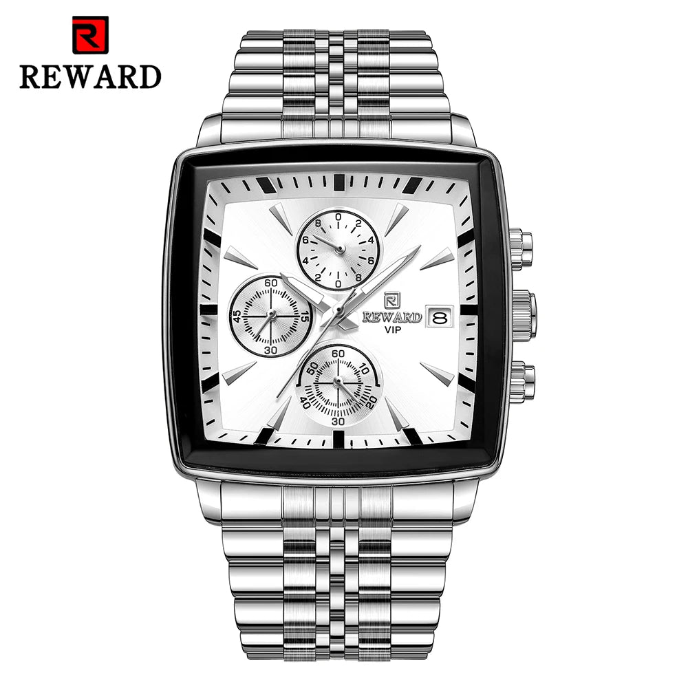 REWARD Rectangle Men's Watches Quartz Wristwatches Luxury Business