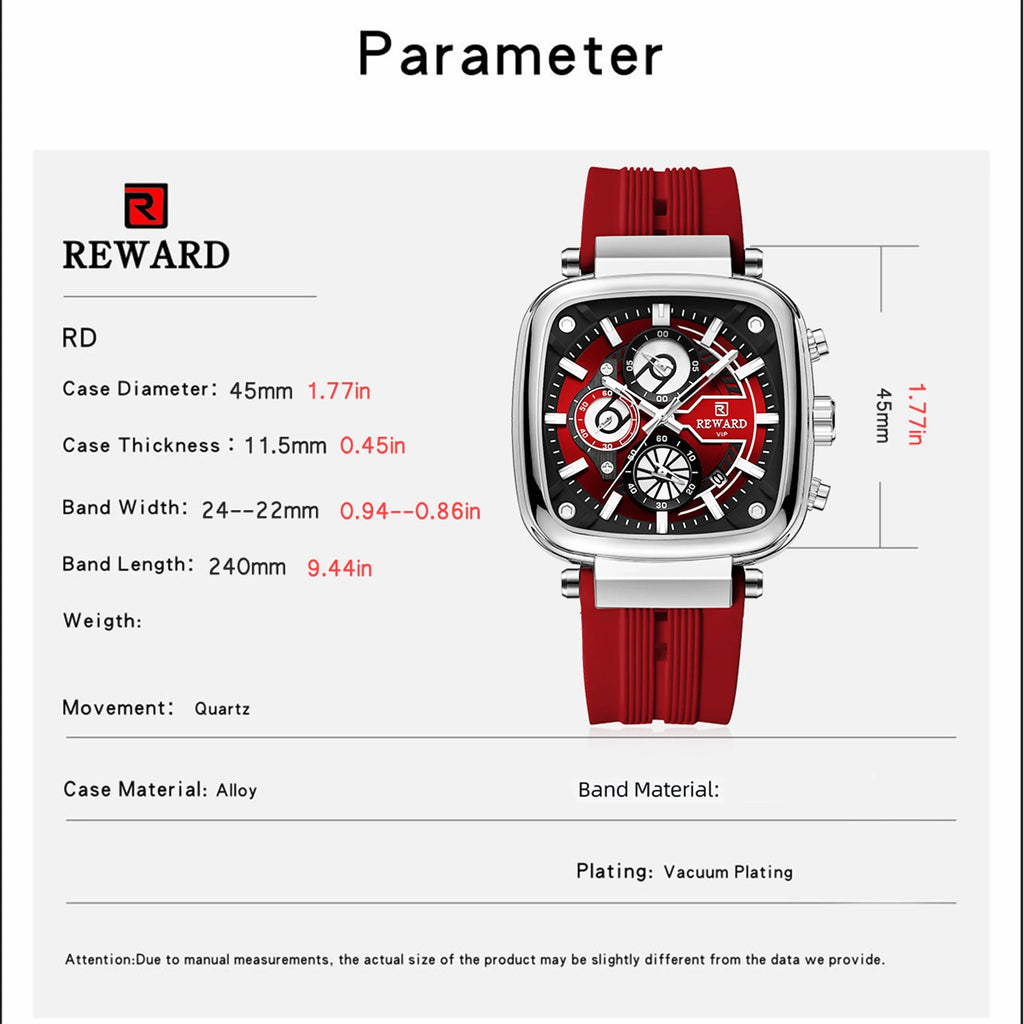 REWARD Casual Sport Quartz Man Watch Top Brand Luxury