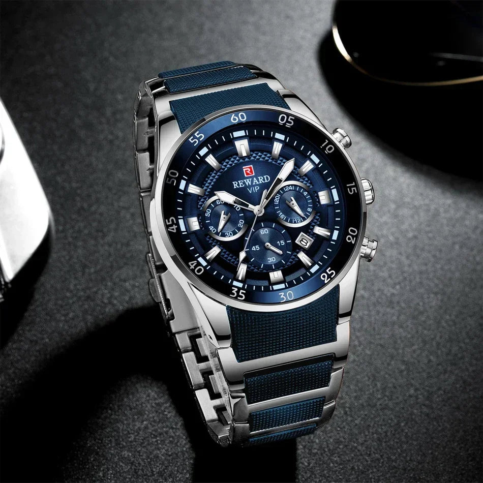REWARD 81001 Men Watch Luxury Quartz All Steel Men Watch