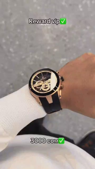 REWARD VIP New Fashion Watch for Men Leather Strap Waterproof